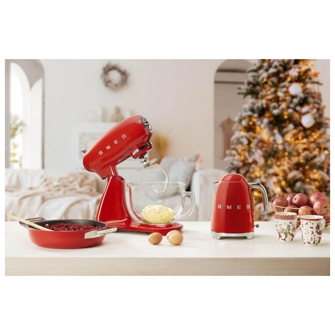 Smeg KLF03RDEU Estetica 50's Style Bollitore Elettrico Capacita' 1,7 Litri 7 Tazze Potenza 2400 W Rosso