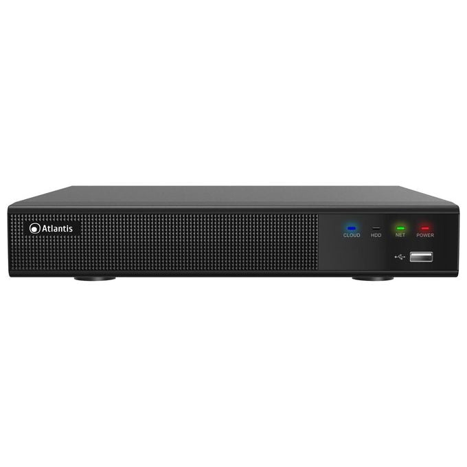 Atlantis A11-nvr0904p-ak Nvr 9 Canali di Cui 4 Canali Poe Risoluzione Max 8mpx 25fps Switch 4 Porte Poe 45w Uscita Hdmi-4k-vga