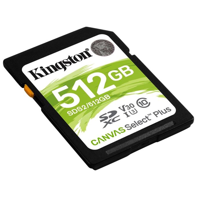 Kingston Canvas Select Plus Scheda di Memoria SD - SDS2-512 GB, Class 10 UHS-I