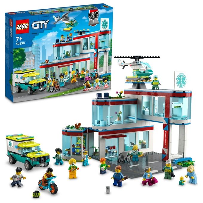 LEGO City Ospedale Set con ambulanza Giocattolo ed Elicottero di Soccorso