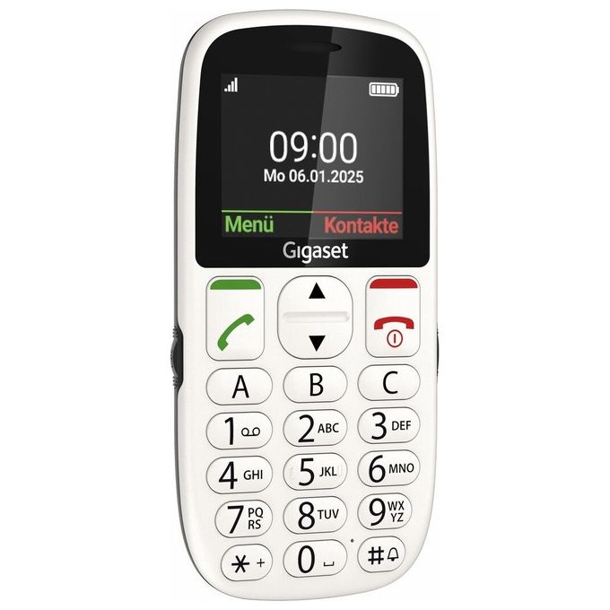 Gigaset Telefono per Anziani GL395 Display 2.2'' Tasto SOS Bianco
