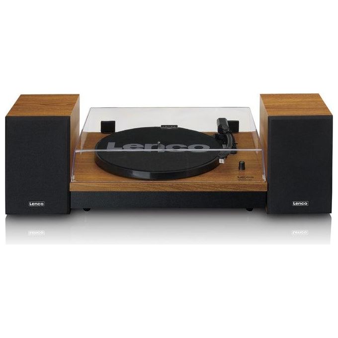 Lenco LS-310WD Giradischi con Bluetooth e Due Altoparlanti Esterni Legno