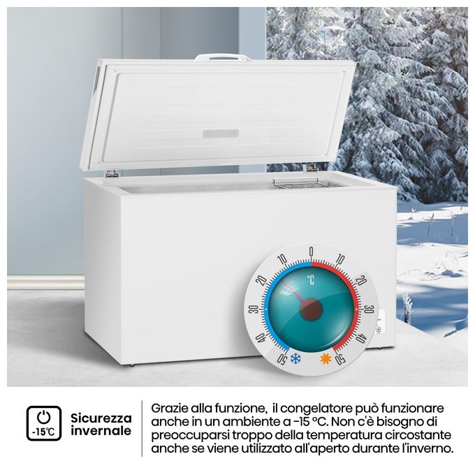 Hisense Congelatore a pozzetto 420 Litri Classe E bianco