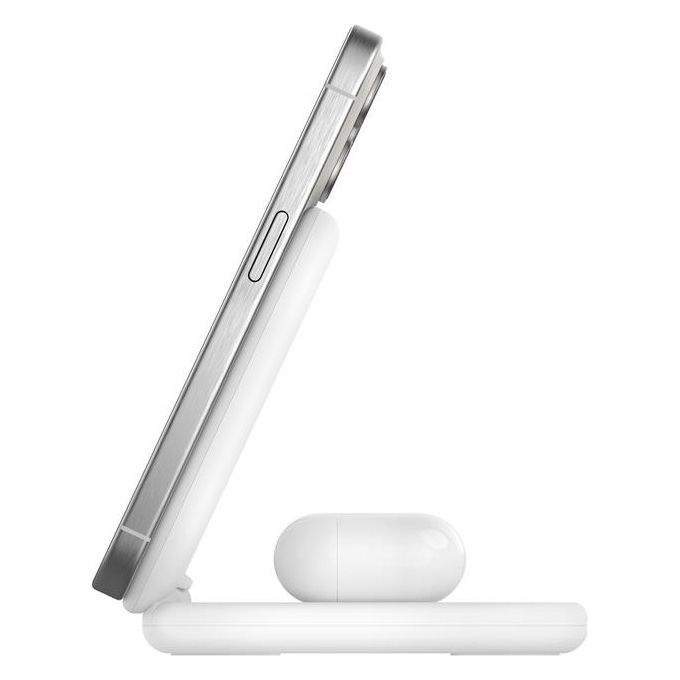 Belkin BOOST Caricabatteria Magnetico 15W 2in1  Alimentatore USB-C Bianco