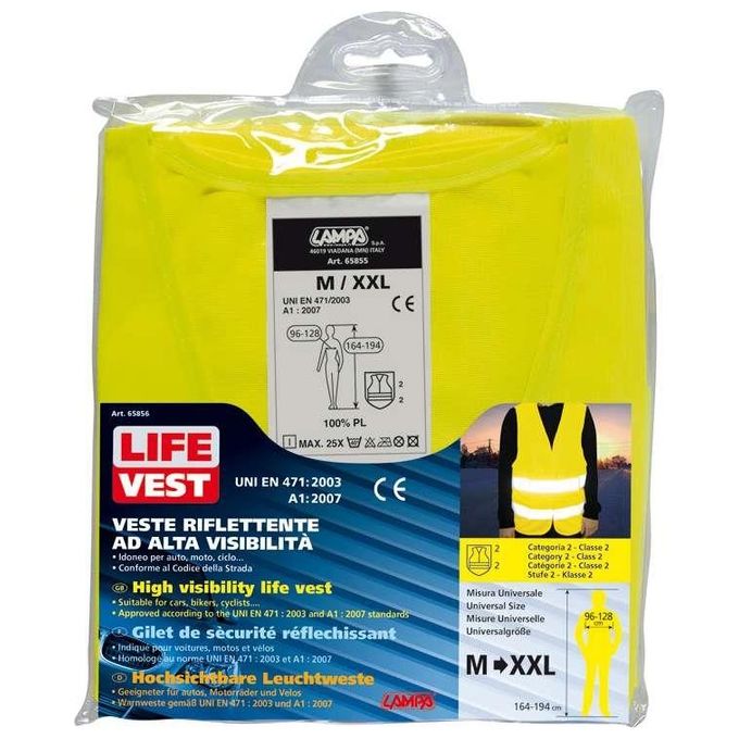 Lampa Life-Vest, veste riflettente - Giallo