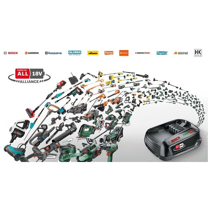 Bosch 06008B3000 UniversalHedgePole 18 Tagliasiepi telescopico a batteria 18 V 2,5 Ah Lama 43 cm Altezza regolabile 2,1-2,6 m colore Verde Nero