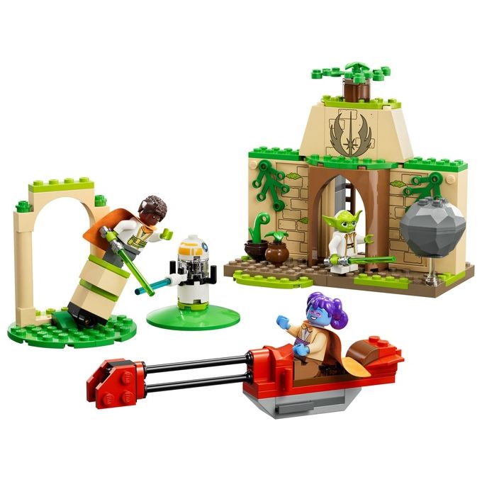 LEGO Star Wars 75358 – Tempio Jedi su Tenoo, Set da Costruzione 124 Pezzi con Maestro Yoda, Lys Solay, Kai Brightstar, Droide T-10 e Speeder Bike, Eta' 4+