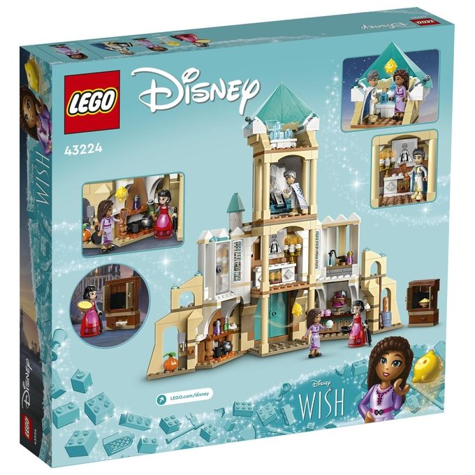 LEGO Disney Wish 43224 Il Castello di Re Magnifico, Gioco da Costruire dal Film Wish con Mini Bamboline, Regalo di Natale