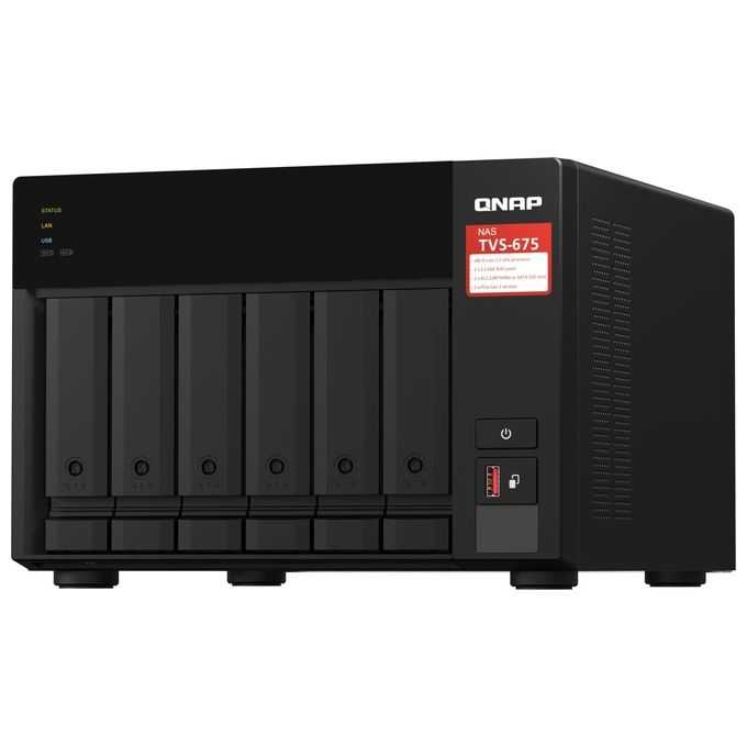 Qnap TVS-675 Nas Tower Collegamento Ethernet Lan Nero Kx-u6580