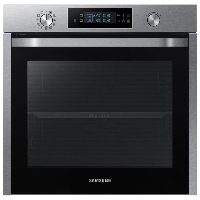 Samsung NV75K5541RS Serie Avant Dual Cook Forno Elettrico Multifunzione da Incasso Catalitico Doppia Ventola Capacita' 75 Litri Classe energetica A 50 Funzioni 60 cm Acciaio Inox