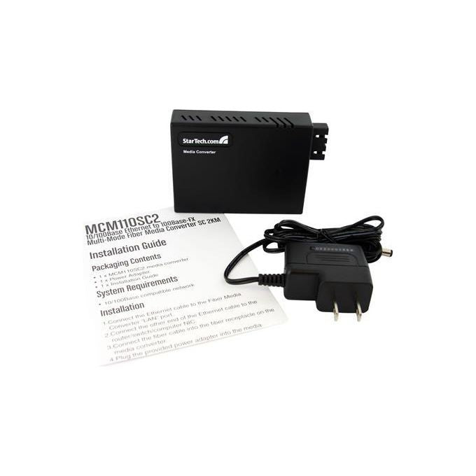 StarTech Convertitore media Ethernet fibra multimodale 10-100 SC 2 km