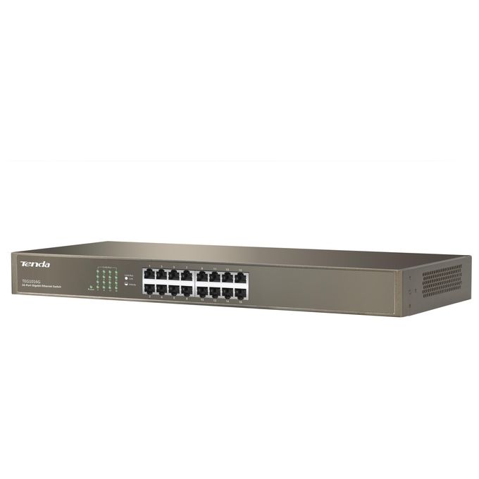 Tenda TEG1016G Switch di Rete Non Gestito Gigabit Ethernet 10-100-1000 Blu 1U