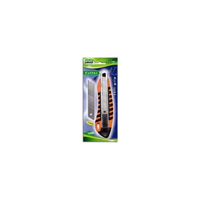 Lebez Cutter Maxi Impugnatura Gomma con 2 lame
