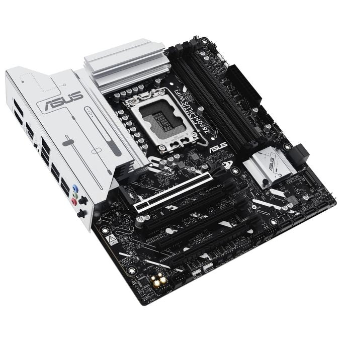 ASUS Intel PRIME Z890M-PLUS WIFI Scheda Madre Intel mATX 10121 Fasi di Alimentazione PCIe 5.0 GPU di Nuova generazione Porta USB-C 20Gbps 3 Slot M.2 Wi-Fi 7 Q-Antenna