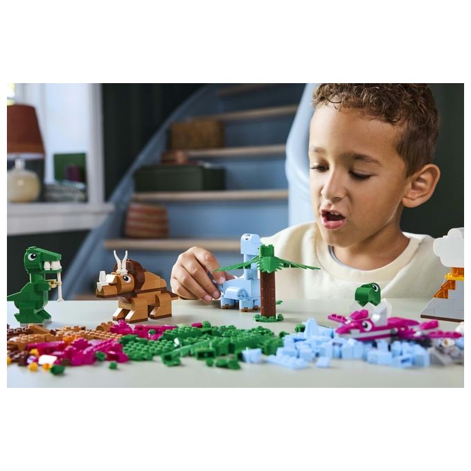 LEGO 11041 Dinosauri Creativi Set di Costruzioni con 450 Pezzi per Bambini 5+ Anni con T. rex Triceratopo Pterosauro Brontosauro e Cucciolo nell'uovo colore Multicolore