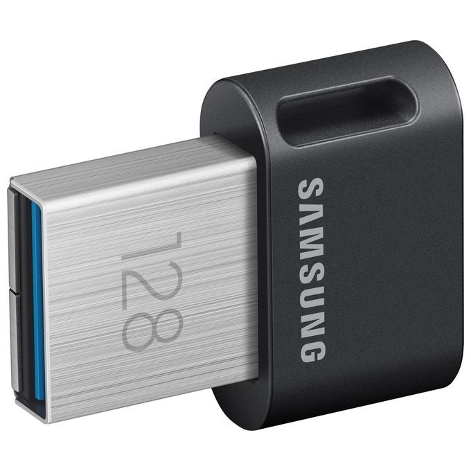 Samsung MUF-128AB-APC Flash Drive FIT Plus 128 GB USB tipo A 3.2 Gen 1 Velocita' lettura 400 MB-s colore Grigio Argento