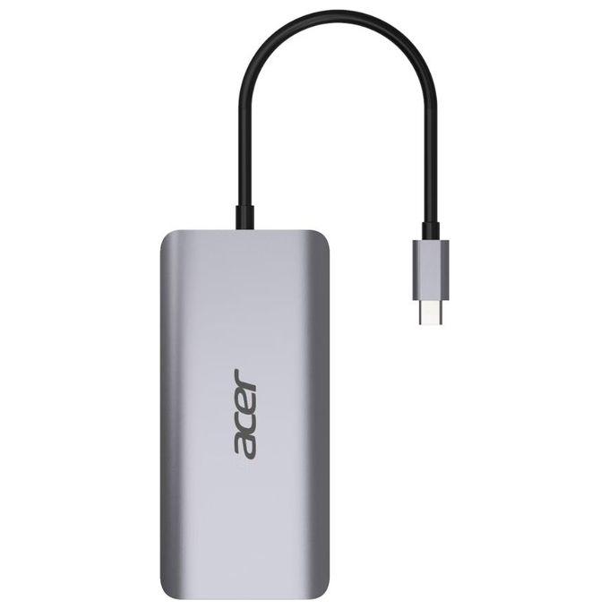 ACER Mini Dock 12 in 1 Replicatore di Porte e Docking Station per Notebook Cablato Usb 3.2 Gen 1 Type-C Argento