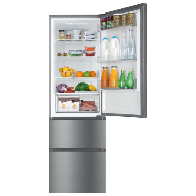 Haier 3D 60 Serie 3 HTR3619ENMN Frigorifero Combinato Libera Installazione 348 Litri Classe Energetica E Argento