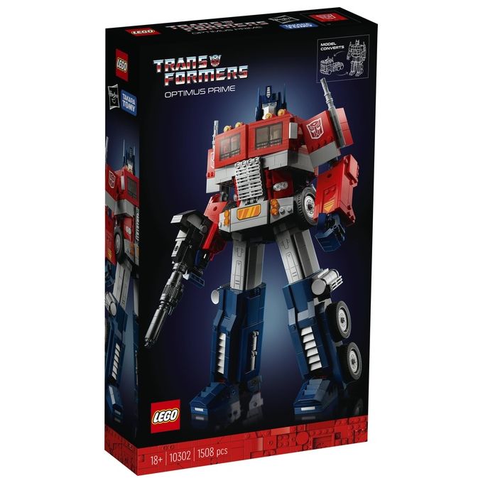LEGO Icons Optimus Prime, Modellino da Costruire 2 in 1 del Leader dei Transformers, Set da Collezione per Adulti, 10302