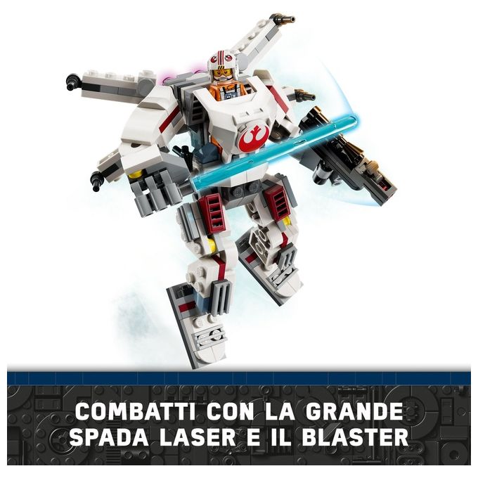 LEGO Star Wars Mech X-Wing di Luke Skywalker Veicolo Robot Giocattolo Simile all'Astronave Set di Giochi d'Avventura per Bambini e Bambine da 6 Anni in su Piccolo Regalo da Collezione 75390