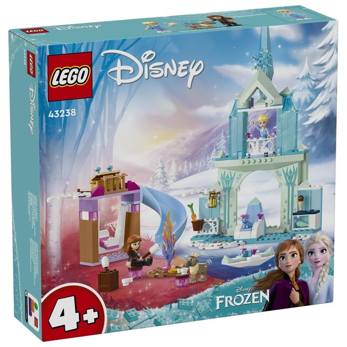 LEGO Disney Princess 43238 Castello di Ghiaccio di Elsa di Frozen, Palazzo Giocattolo delle Principesse, Giochi per Bambini 4+