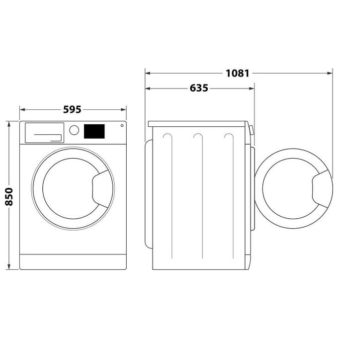 Whirlpool FFWDD 107625 WBS IT FreshCare Lavasciuga Frontale 10-7 Kg 1600 rpm Classe E Inverter 6° SENSO (85x60x60 cm) colore Bianco