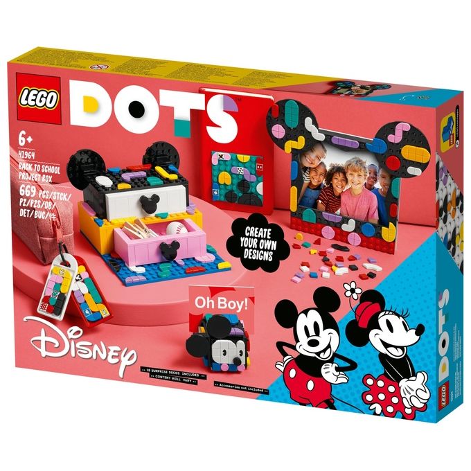 LEGO 41964 DOTS Il Kit Back to School di Topolino e Minnie Set Creativo con 669 Pezzi 10 Tessere Esclusive colore Multicolore