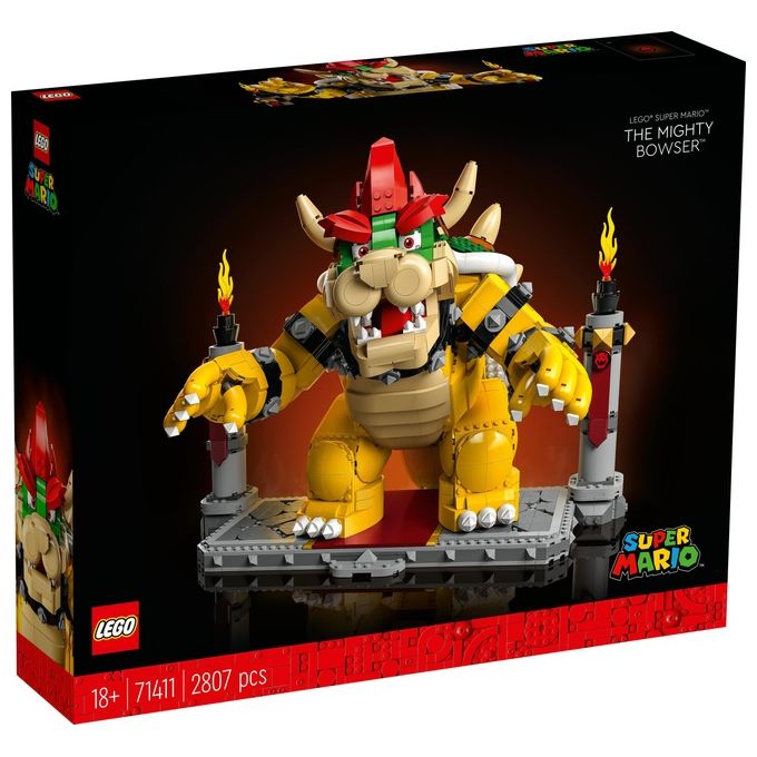 LEGO Super Mario 71411 Il Potente Bowser, Kit di Costruzioni per Adulti, Idee Regalo, Personaggio Snodabile 3D da Collezione