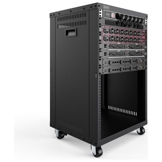 DIGITUS rack universale per apparecchiature da 19 pollici con rotelle 16uh