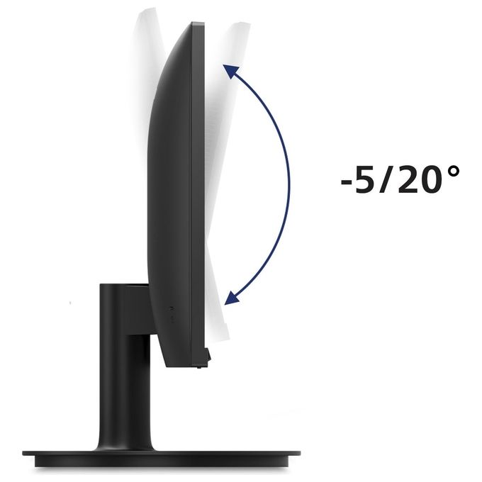 Philips 241V8L Monitor 24'' LED VA Full HD, 1920 x 1080, Gaming Adaptive Sync, 75 Hz, HDMI, VGA, Attacco VESA, Nero