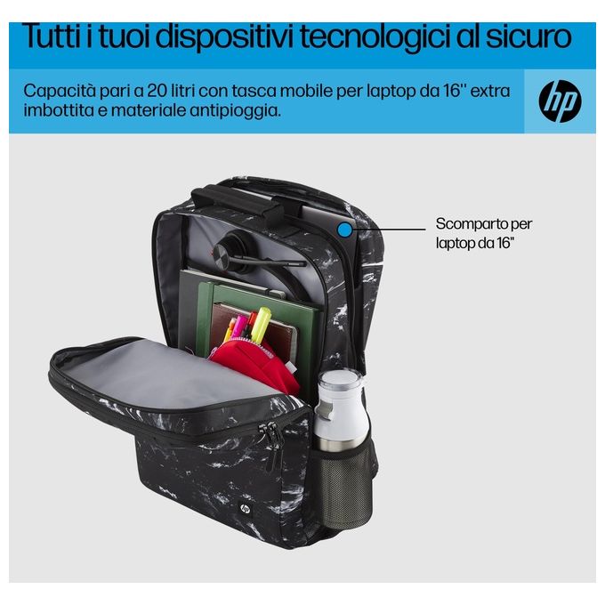 HP Campus XL Zaino Porta Computer 16.1'' Stone Marble