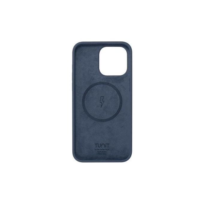 Tunit Cover in Silicone MagSafe Compatible con iPhone 15 Pro Max Storm Blue