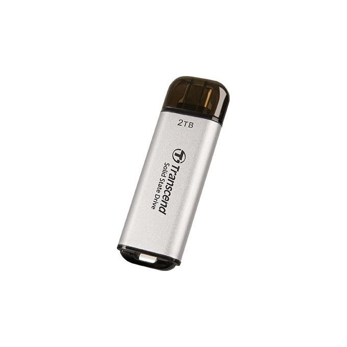 Transcend TS2TESD300S 2Tb Ssd Esterno Usb 10Gbps Type C Silver
