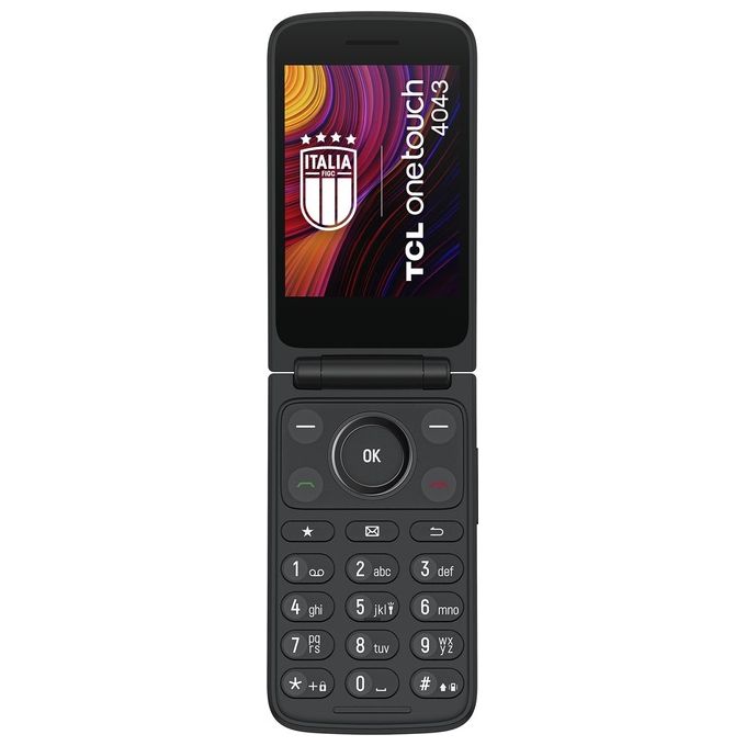 TCL 4043D OneTouch Telefono Cellulare a Conchiglia Dual SIM 4G Display 3.2'' Tasto SOS Bluetooth 5.0 colore Grigio