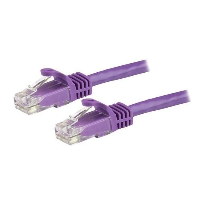 Startech.com Cavo Patch Cat6 da 7,5mt Filo di Rame Connettore Antistrappo Viola