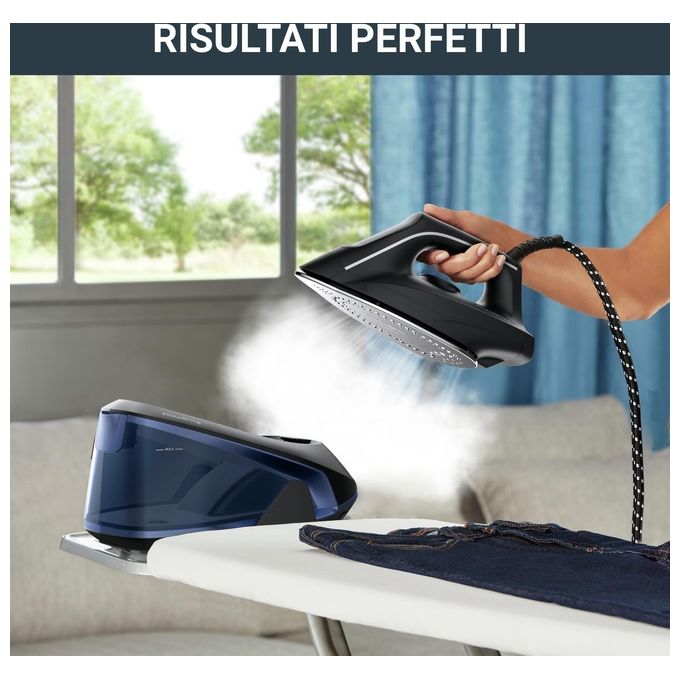 Rowenta Easy Steam VR5121, Ferro da Stiro a Caldaia, 2400 W, 1.4 L, Nero e Blu