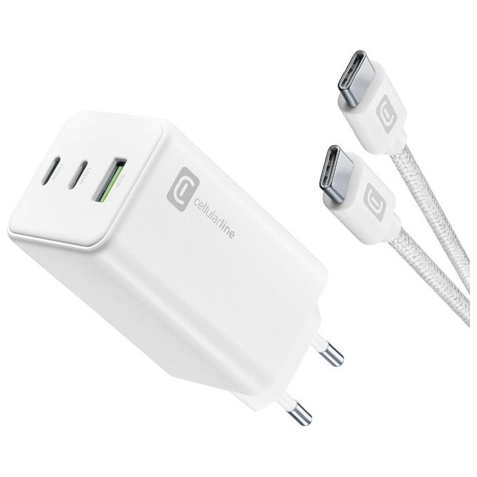 Cellular Line Caricabatterie Multipower 100W GaN Bianco