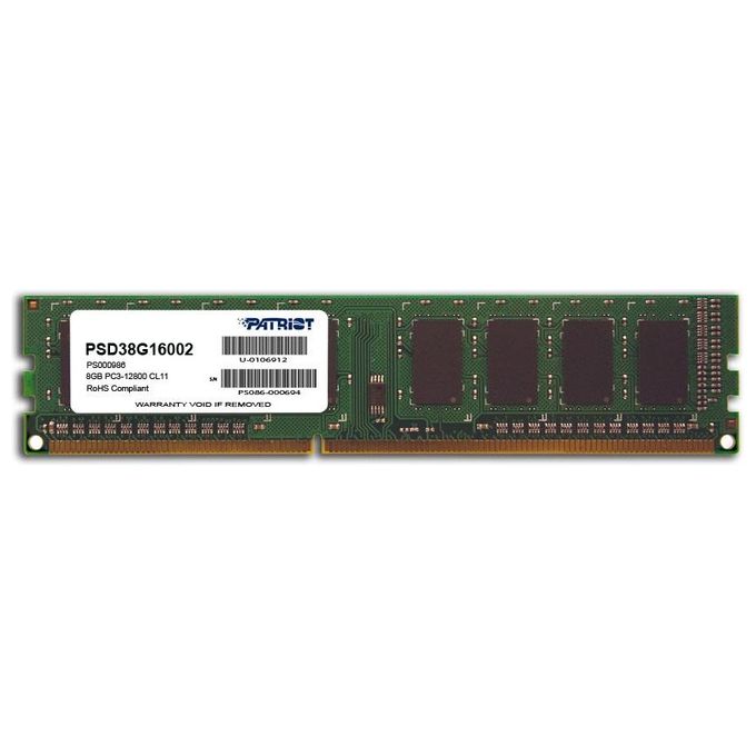 Patriot Ram Dimm 8gb Ddriii 1600mhz 1x8gb