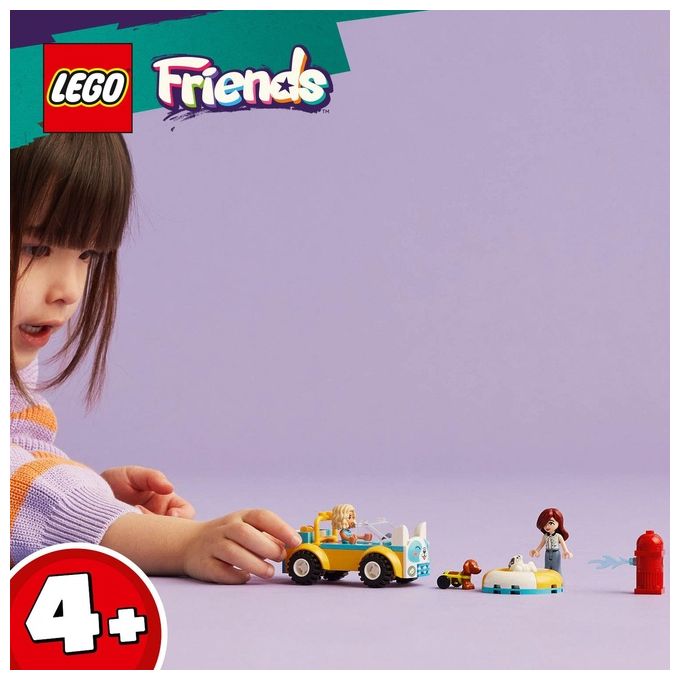 LEGO Friends Auto per la Toelettatura dei Cani Macchina Giocattolo da Costruire con 2 Personaggi 2 Cuccioli e Accessori per la Cura degli Animali Giochi per Bambine e Bambini da 4 Anni 42635