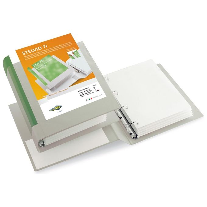 Sei Rota Raccoglitore Personalizzabile Stelvio Ti bianco N. Anelli 2 Formato 22x30 Cm D 17 Mm