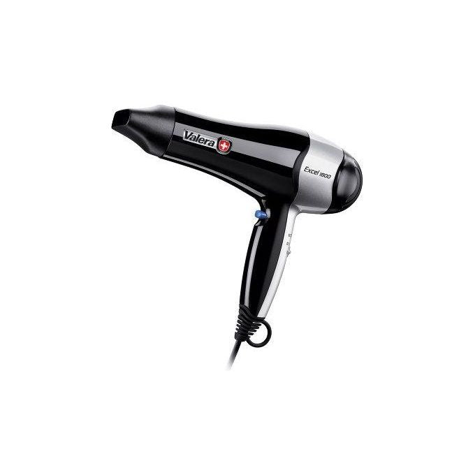 Valera Asciugacapelli Excel 1800 Pulsante per Aria Fredda 1800 Watt Colore Nero