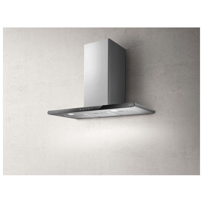 Elica GALAXY WHIX-A-80 PRF0009822B Cappa a Parete Classe energetica C 3 Velocita' Aspirante Touch Control Illuminazione Neon 80 cm Inox-Vetro Bianco
