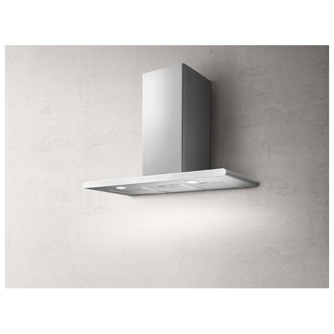 Elica GALAXY WHIX-A-80 PRF0009822B Cappa a Parete Classe energetica C 3 Velocita' Aspirante Touch Control Illuminazione Neon 80 cm Inox-Vetro Bianco