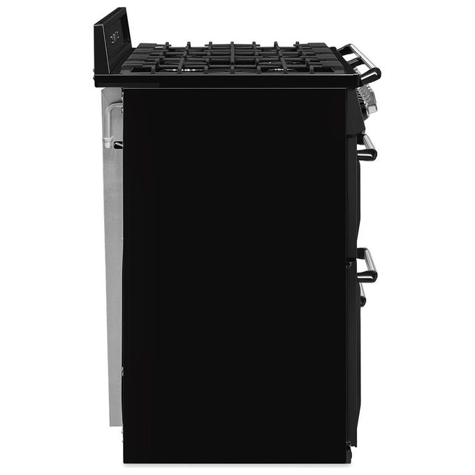 Smeg TR4110BL1 Cucina a Gas con Forno Elettrico Multifunzione Termoventilato + Ventilato Estetica Victoria 7 Fuochi Griglie in Ghisa Classe energetica A Vapor Clean 110x60 cm Nero