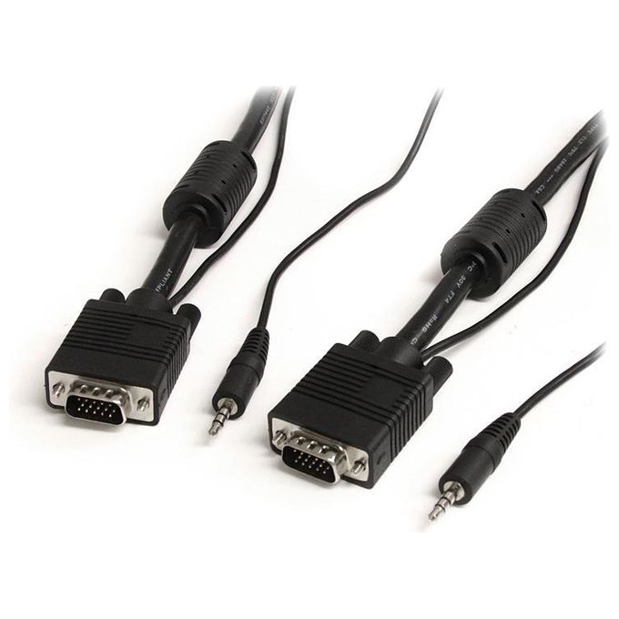 StarTech Cavo coassiale estensione video VGA monitor ad alta risoluzione 2 m con audio HD15 M-M