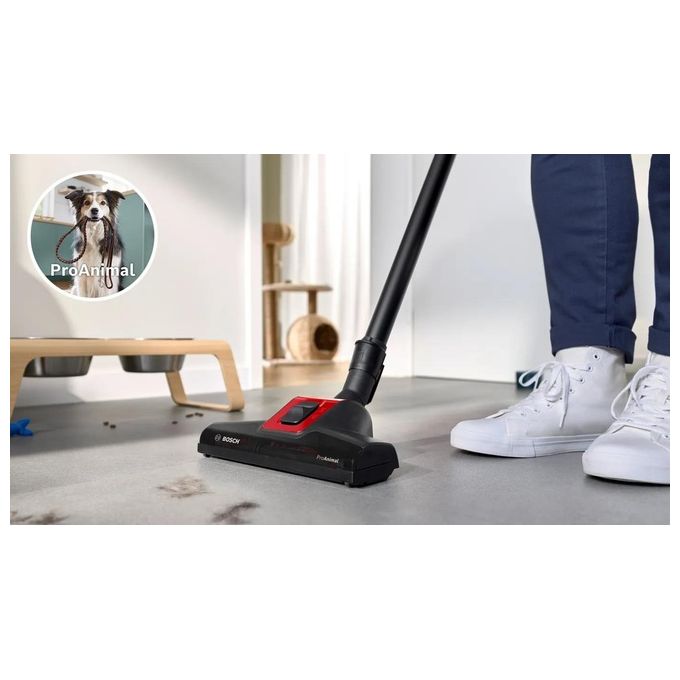 Bosch BGB41PET1 Serie 4 Aspirapolvere con Sacco a Traino Potenza 600 Watt Capacita' 4 Litri ProAnimal colore Rosso