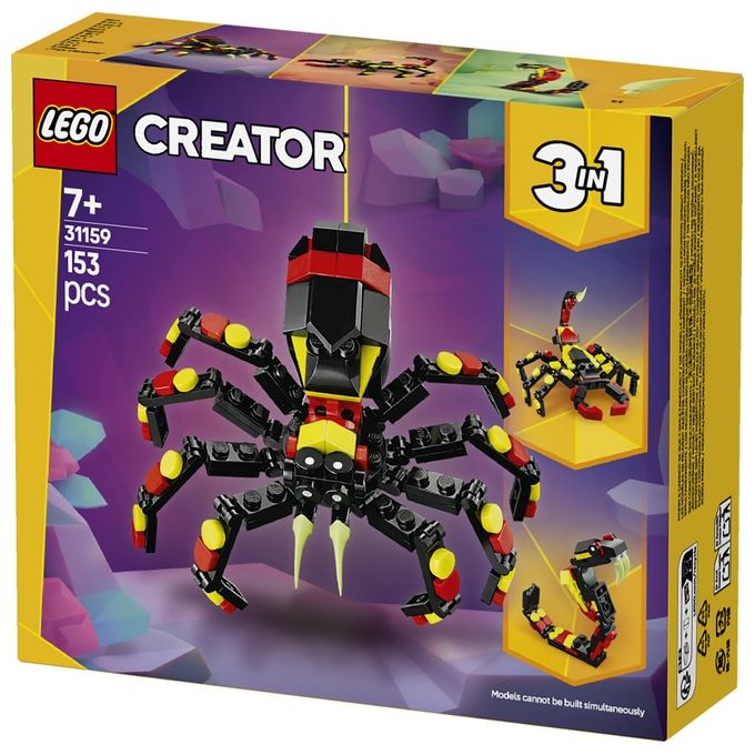 LEGO Set Animali Selvatici 31159 Ragno Trasformista Creator 3 in 1 Modellismo Creativo e Divertente per Appassionati di Costruzioni
