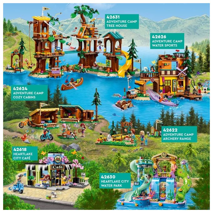 LEGO Friends Tiro con l'Arco al Campo Avventure Giochi Sportivi per Bambine e Bambini da 6 Anni in su con Arco e Frecce Giocattolo 2 Mini Bamboline e un Procione Idee Regalo di Compleanno 42622