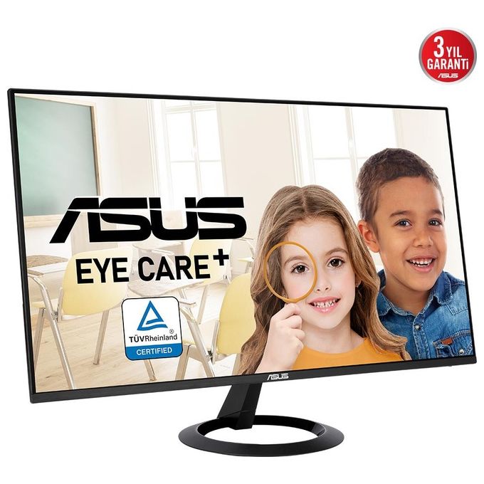 ASUS VZ27EHF Monitor Gaming Eye Care da 27” pollici, Full HD (1920x1080), IPS, Frameless, 100 Hz, Adaptative-Sync, Tempo di Risposta 1 ms, HDMI, Filtro Luci Blu, Antisfarfallio, Nero