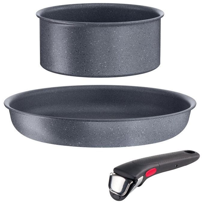 Lagostina Set Padelle Ingenio Green Grigio Mineralis